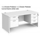 Maestro Panel End Straight Desk with 2 x Pedestals